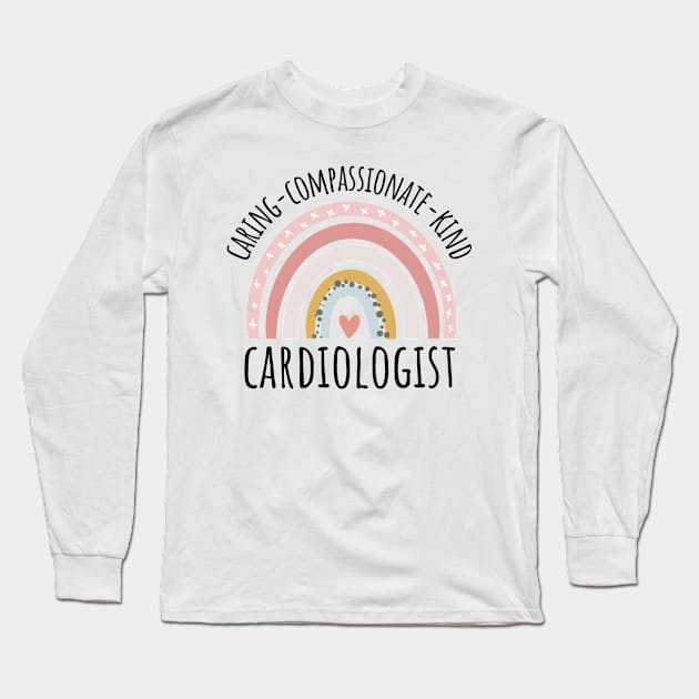 cardiologist rainbow pastel Long Sleeve T-Shirt by IndigoPine